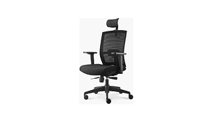 SILLA DE OFICINA TAYLOR SYNCRO CON CABECERO COLOR NEGRO