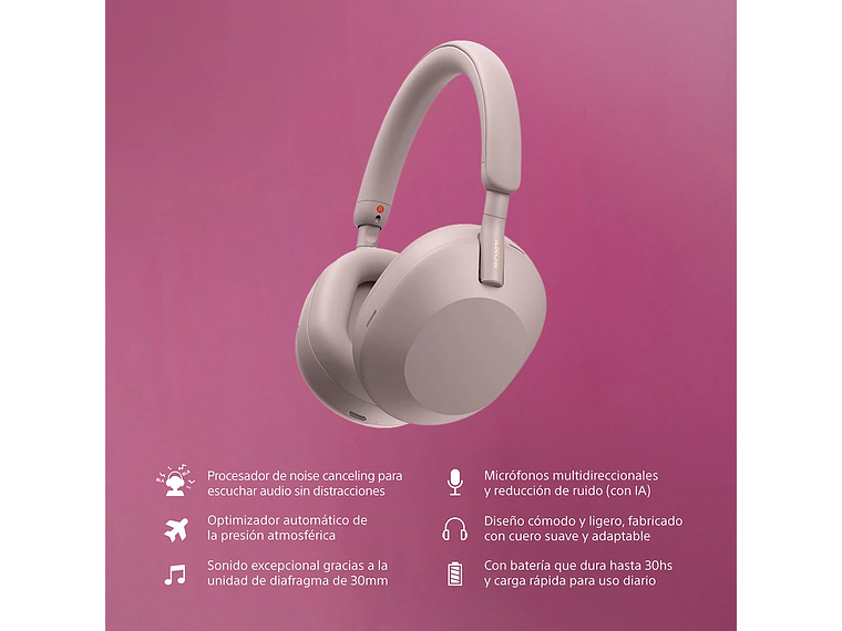 AUDÍFONOS INALÁMBRICOS CON NOISE CANCELLING WH-1000XM5 3
