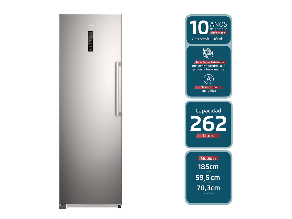 CONGELADOR FREEZER FENSA VERTICAL 262L NO FROST FTI4S 3