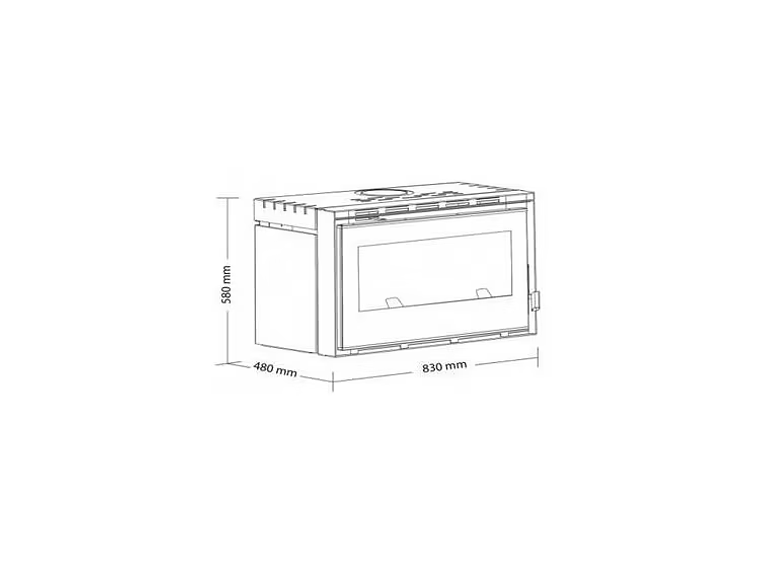 CHIMENEA A LEÑA INSERTO 800 PALLADIO. AMESTI 2