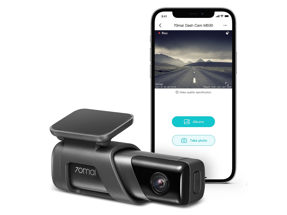 CÁMARA DVR AUTO DASH SMART 1944P HDR GPS 70MAI M500 128GB 5