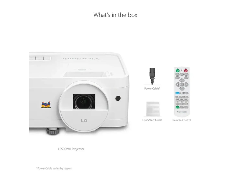 PROYECTOR VIEWSONIC LS500WH1 3000 LÚMENES LED WXGA BLANCO 5