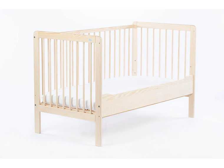CUNA CONVERTIBLE Y CAMA DE TRANSICIÓN (140 X 70) - PINO NATURAL 2