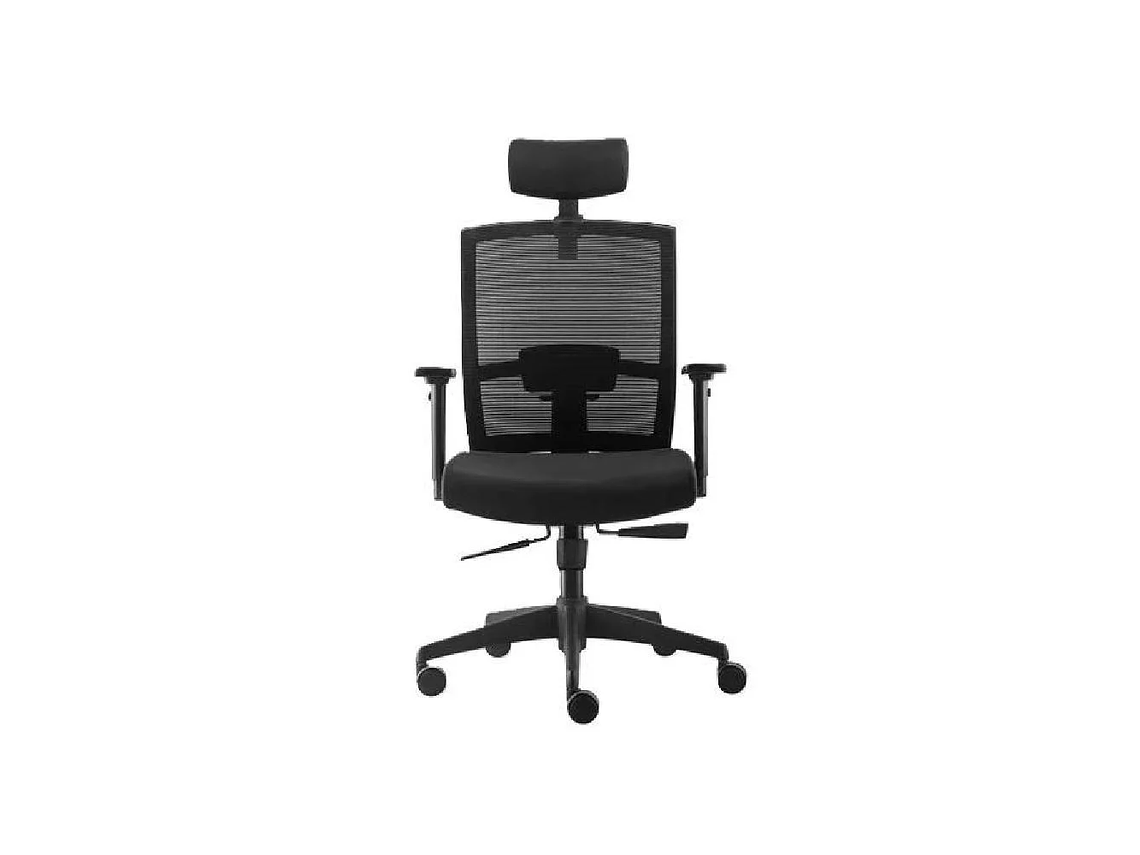 SILLA DE OFICINA TAYLOR SYNCRO CON CABECERO COLOR NEGRO 1