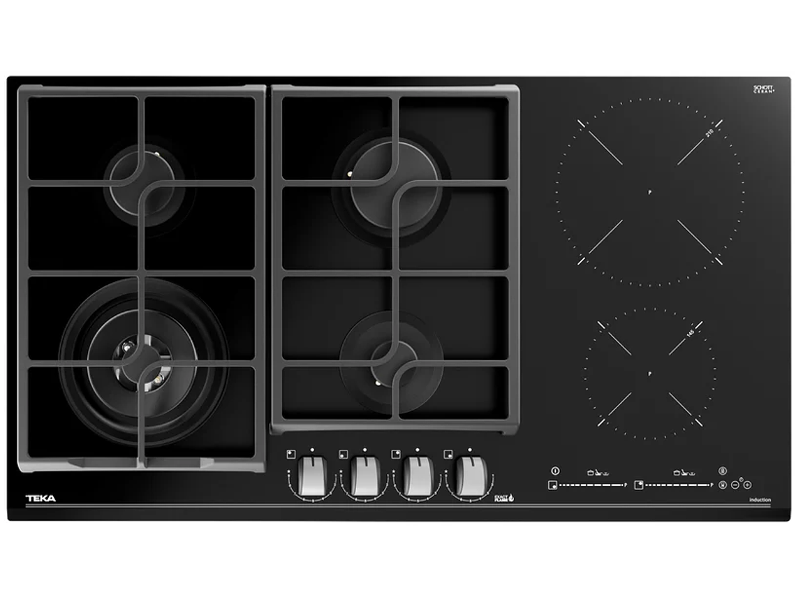 ENCIMERA VITROCERÁMICA GAS + INDUCCIÓN 6 QUEMADORES JZC 96342 BBB TEKA 2