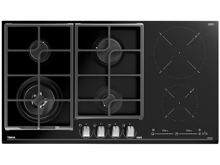 ENCIMERA VITROCERÁMICA GAS + INDUCCIÓN 6 QUEMADORES JZC 96342 BBB TEKA 2