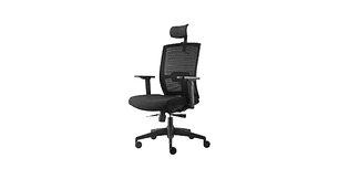 SILLA DE OFICINA TAYLOR SYNCRO CON CABECERO COLOR NEGRO