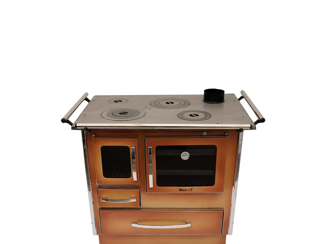 COCINA A LEÑA 4P MODELO GLASS ALTA 92×62 DIFUMADO 3