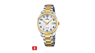 RELOJ FESTINA MUJER F20027/1 SWISS PLATEADO ACERO CLASICO