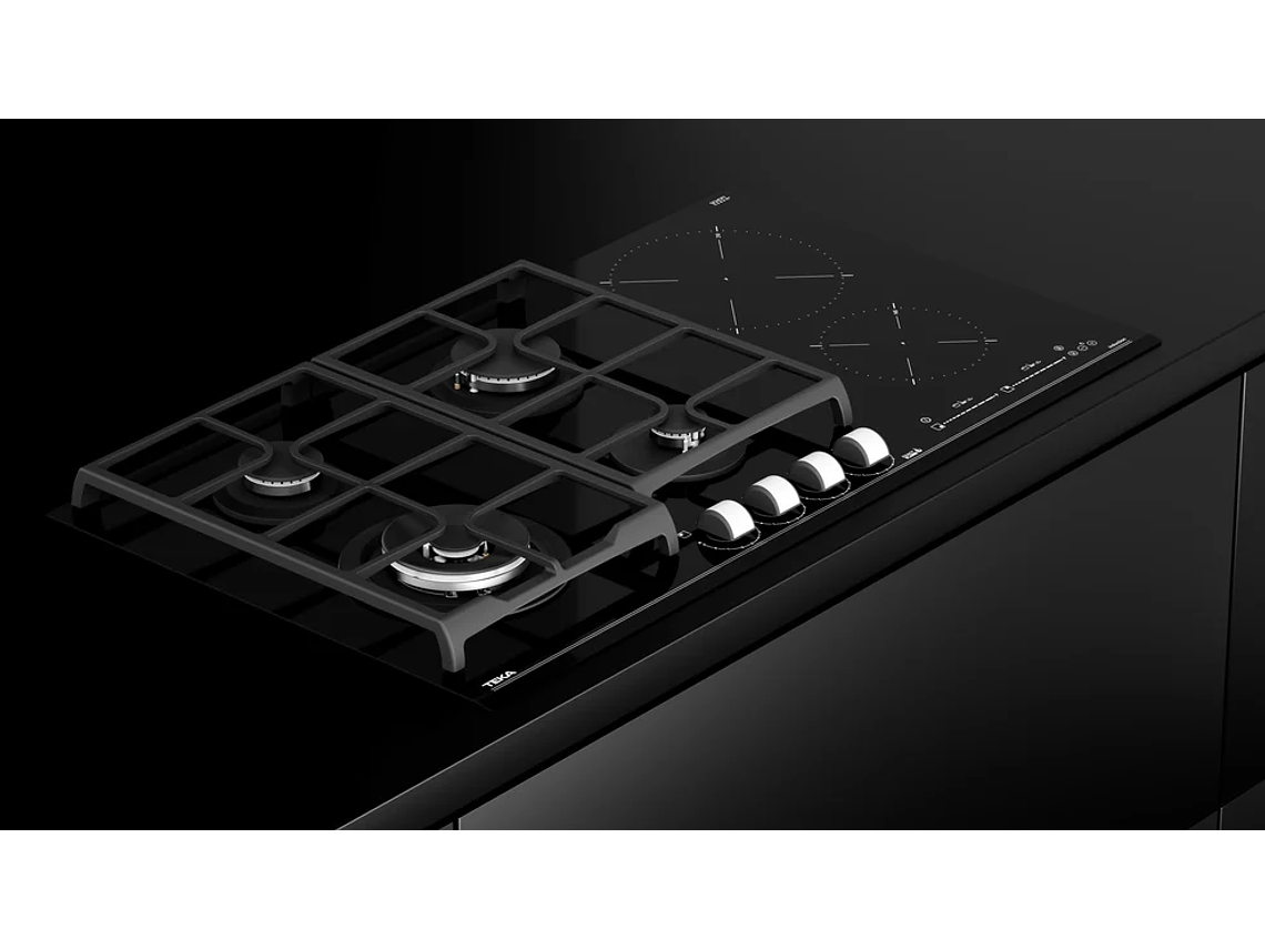 ENCIMERA VITROCERÁMICA GAS + INDUCCIÓN 6 QUEMADORES JZC 96342 BBB TEKA 7