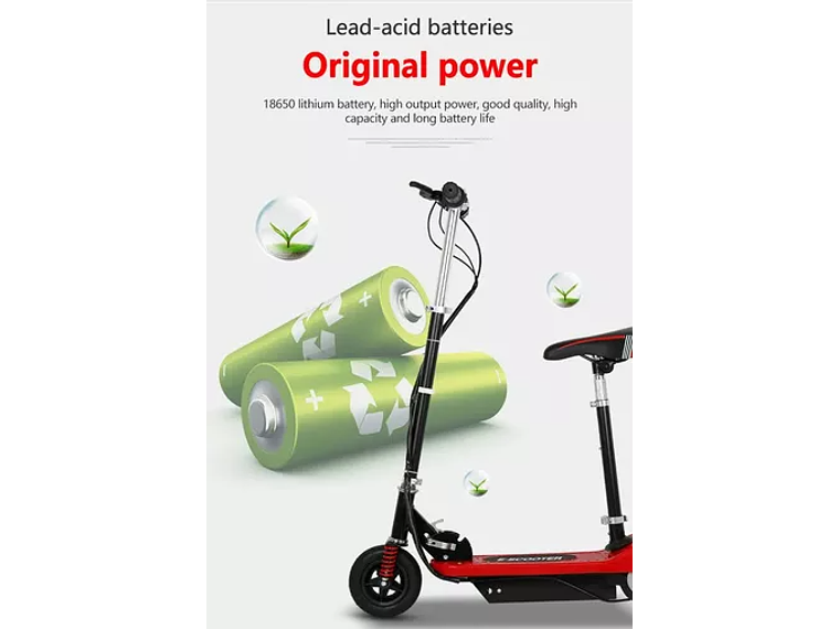 SCOOTER ADULTO ELÉCTRICO PLEGABLE METALICO 2 RUEDAS 15 KM/H / 215197 4