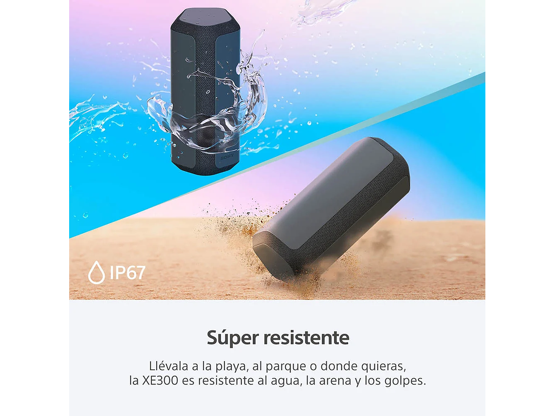 PARLANTE INALÁMBRICO PORTÁTIL XE300 DE LA SERIE X GRIS 4