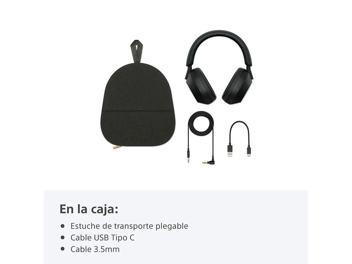 AUDÍFONOS SONY WH-1000XM5 NOISE CANCELLING BLUETOOTH NEGRO 9