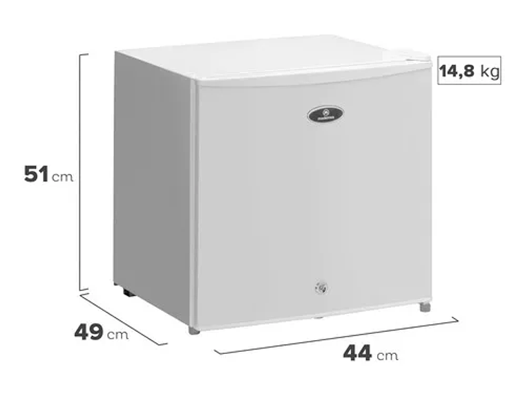 FRIGOBAR MADEMSA PEQUEÑO CON LLAVE 41 LITROS BLANCO CELSIUS 4