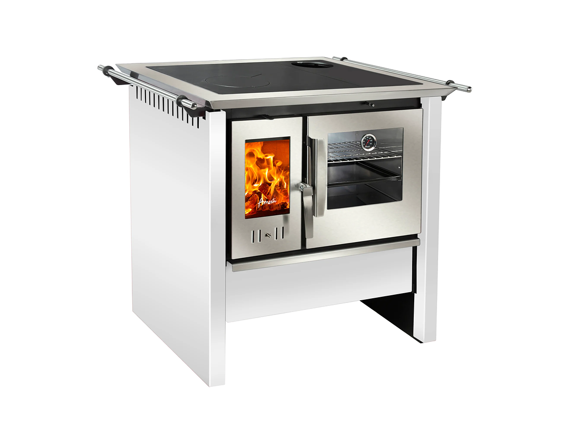COCINA A LEÑA COMBUSTION LENTA ALLEGRA BLANCA AMESTI 1