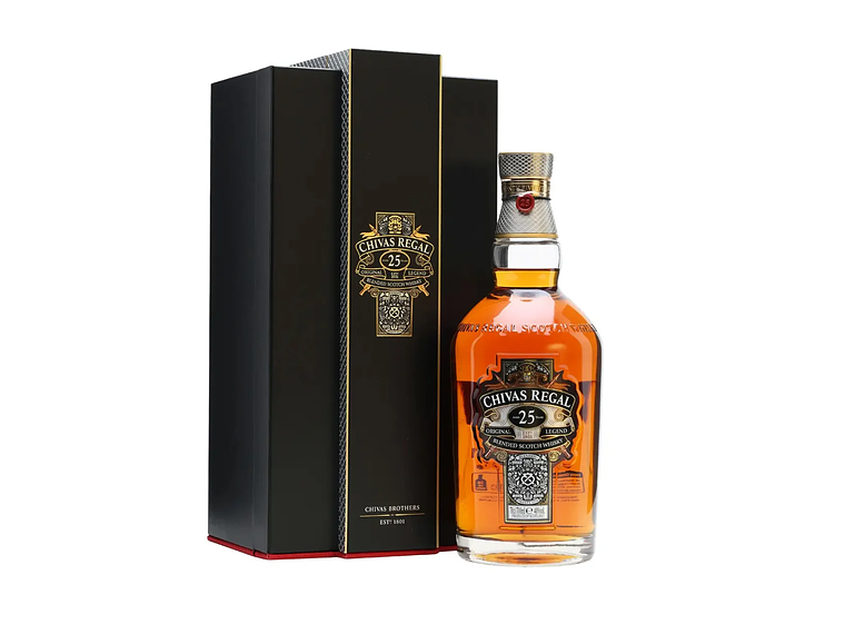 WHISKY CHIVAS REGAL BOTELLA VIDRIO 700 CC 25 AÑOS 40º 1