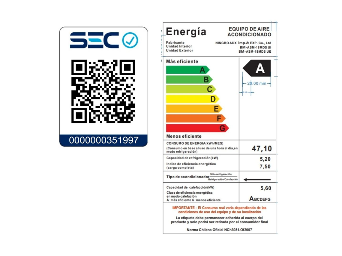 AIRE ACONDICIONADO BLACK MIRROR INVERTER 18000BTU WIFI APP 2