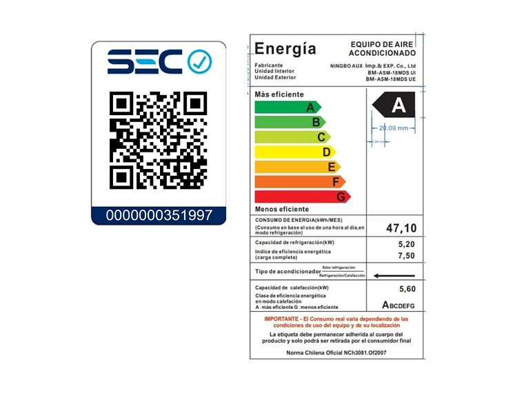 AIRE ACONDICIONADO BLACK MIRROR INVERTER 18000BTU WIFI APP 2