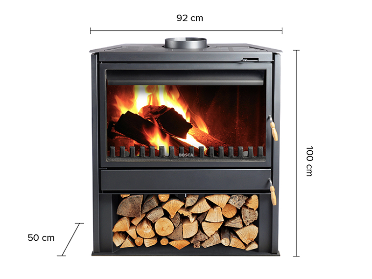 CALEFACTOR A LEÑA BOSCA CHIMENEA FS 850 2