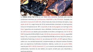 ULEFONE ARMOR PAD 3 PRO - TABLET 4G INDUSTRIAL IP68 MILITAR