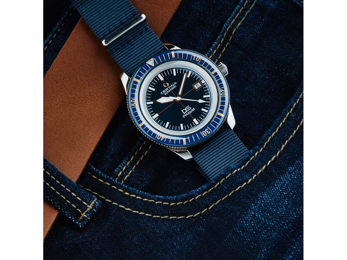 RELOJ CERTINA HOMBRE DS PH200M CUERO CAFE 2