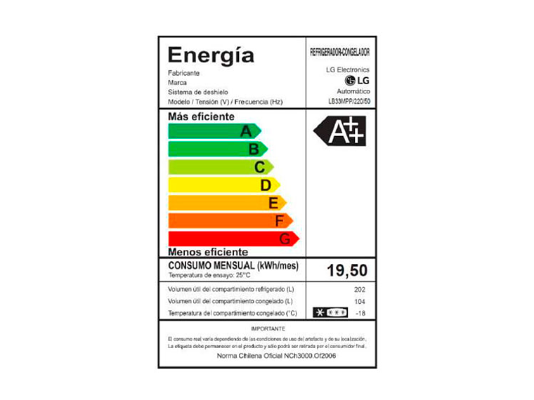 REFRIGERADOR LG BOTTOM FREEZER NO FROST 306 L LINEAR COOLING LB33MPP 9