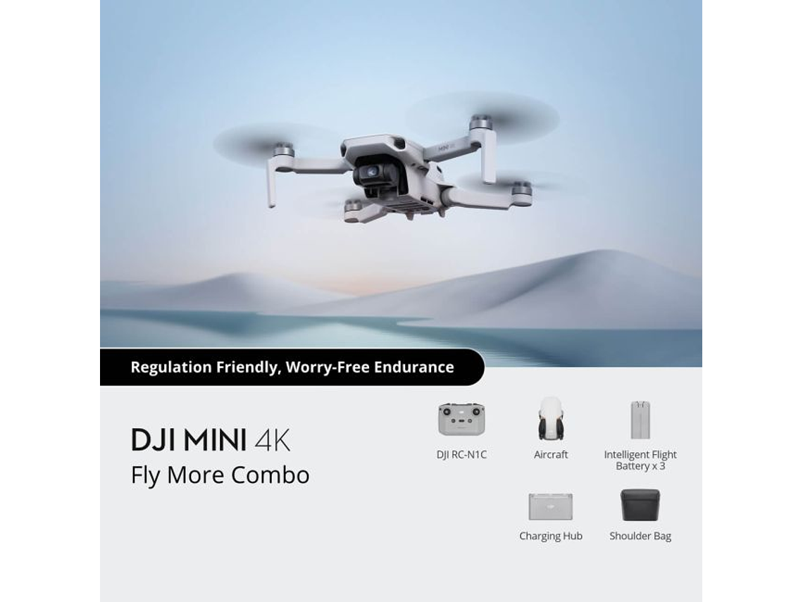  DRONE DJI MINI 4K FLY MORE COMBO + TARJETA DE MEMORIA 64GB 4