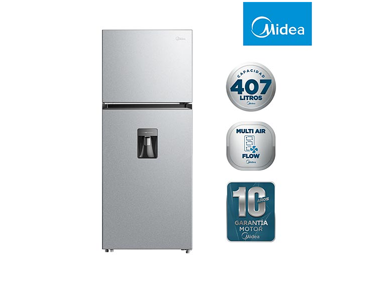REFRIGERADOR MIDEA TOP FREEZER NO FROST 407 L TMF MDRT580MTE50 2