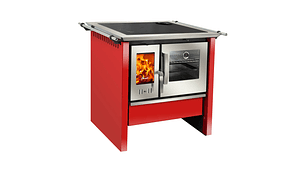 COCINA COMBUSTIÓN LENTA AMESTI MODELO ALLEGRA ROJA