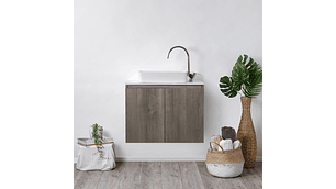 MUEBLE STRETTO VANITORIO SOBRE CUBIERTA RECTANGULAR COMPLETO 80 X 46 CM ERMES MDF