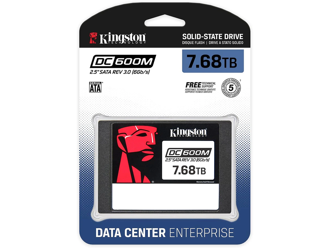 DISCO SSD KINGSTON DATA CENTER ENTERPRISE DC600M 7.68TB 2.5' 2