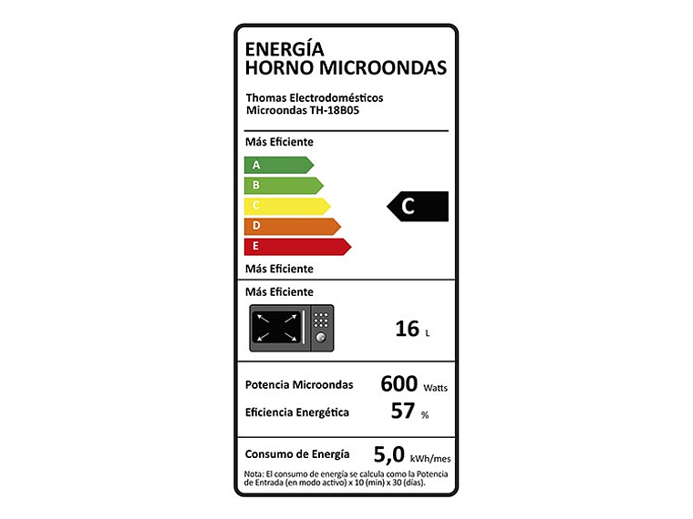 MICROONDAS THOMAS TH18B05 PLATO GIRATORIO 8