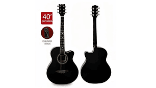 GUITARRA ELECTROACUSTICA HENDRIX 40' CON ECUALIZADOR 4 BANDAS NEGRO
