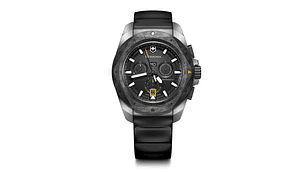 RELOJ DE PULSERA VICTORINOX INOX CHRONO 43 MM CORREA MADERA DIAL NEGRO