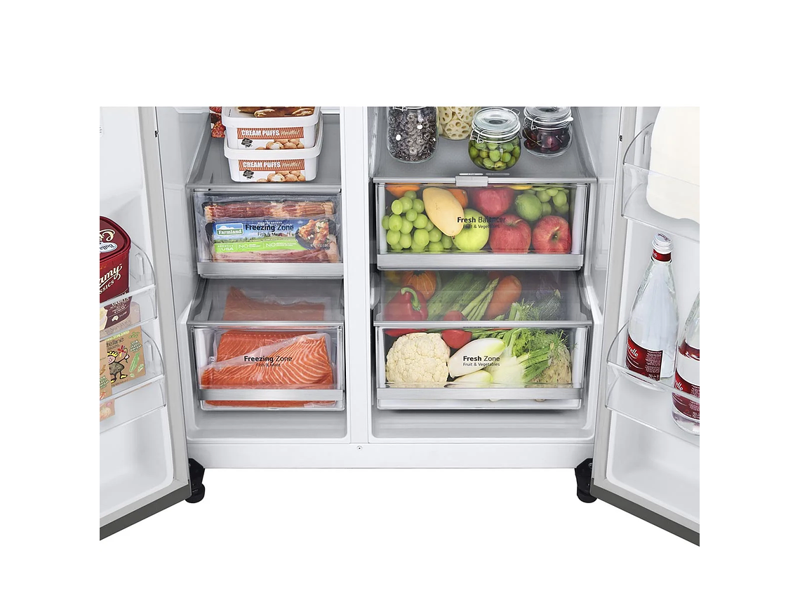 REFRIGERADOR SIDE BY SIDE LG 598 L NO FROST GS66SXNC 7