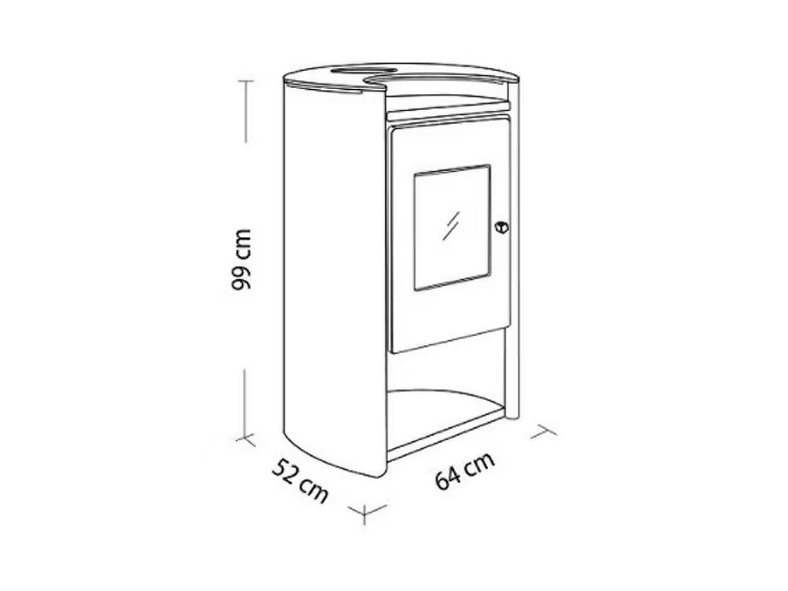 CALDERA A LEÑA RONDO 500 CHARCOAL. AMESTI 2