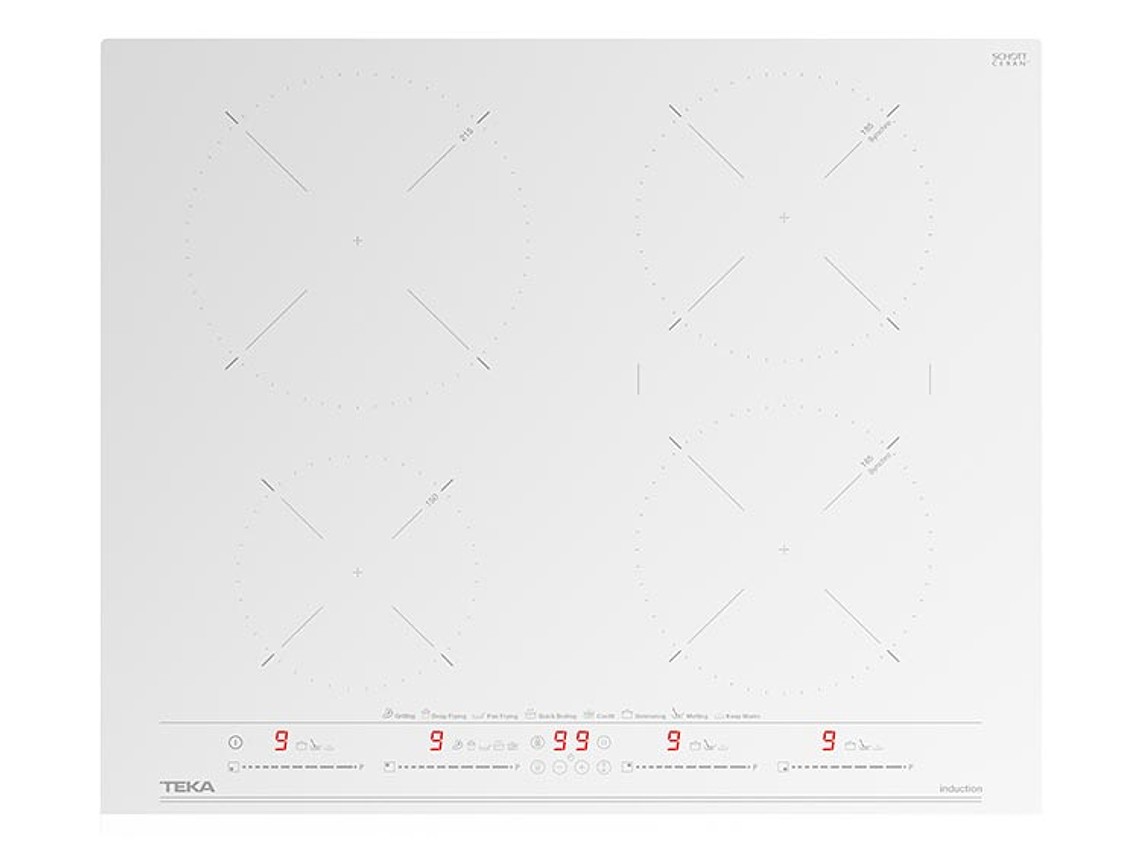 ENCIMERA ELÉCTRICA PLACAS DE INDUCCIÓN TEKA 4 PLATOS IZC 64630 WH MST 1