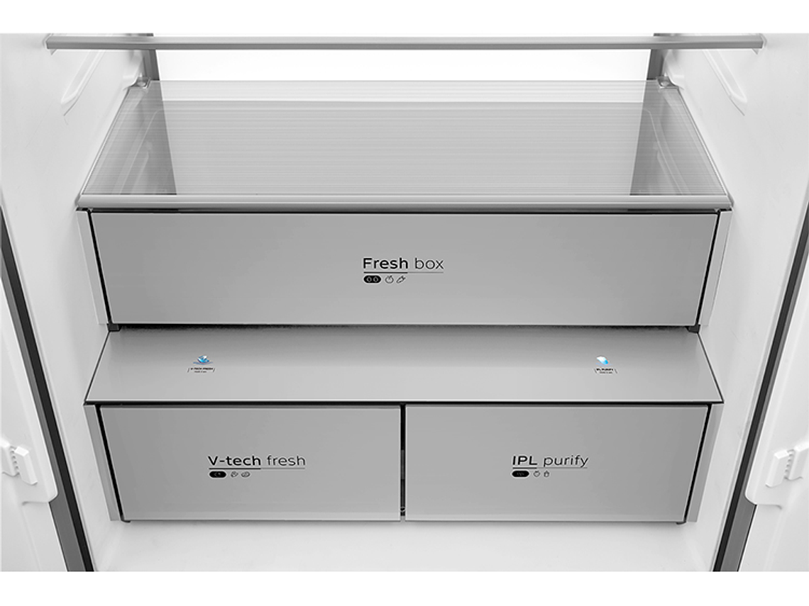 REFRIGERADOR MIDEA PERFECT FIT + V-TECH MULTI DOOR 474 LITROS MDRMD706BIE70 6