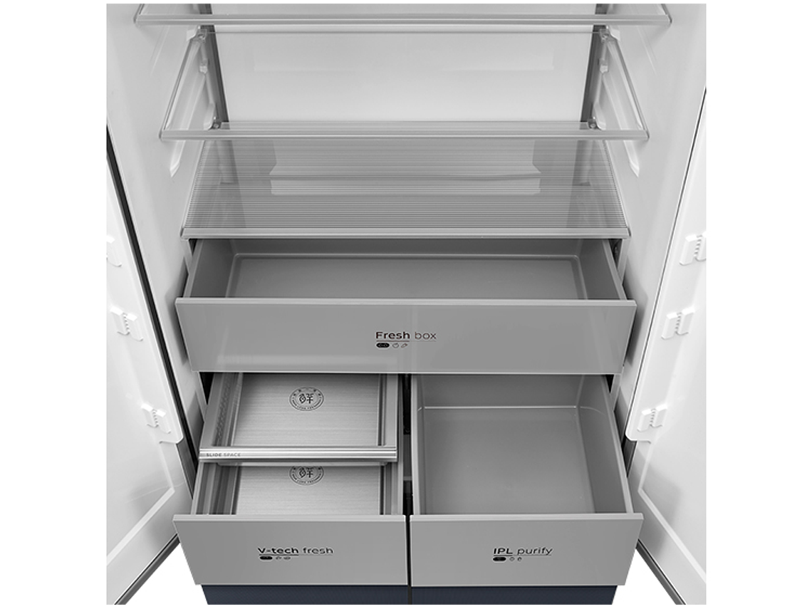 REFRIGERADOR MIDEA PERFECT FIT + V-TECH MULTI DOOR 474 LITROS MDRMD706BIE70 7