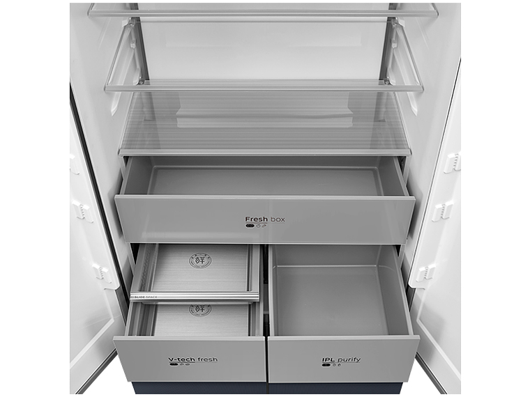 REFRIGERADOR MIDEA PERFECT FIT + V-TECH MULTI DOOR 474 LITROS MDRMD706BIE70 7