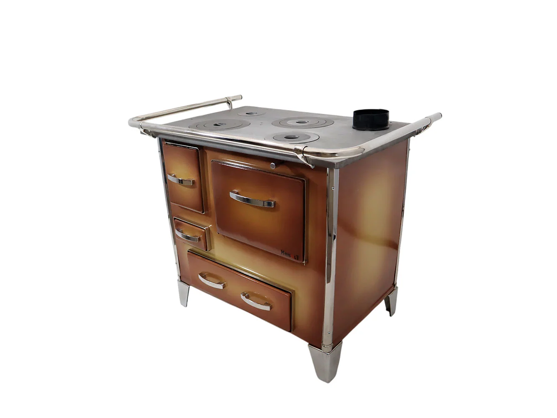 COCINA A LEÑA 4P MODELO MUEBLE 92×62 COLOR DIFUMADO + KIT INSTALACION 4