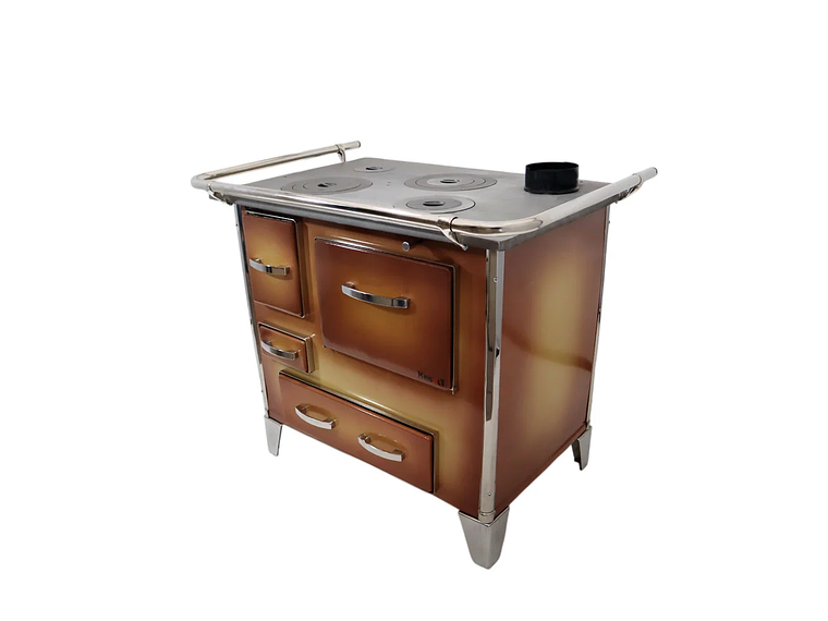 COCINA A LEÑA 4P MODELO MUEBLE 92×62 COLOR DIFUMADO + KIT INSTALACION 4