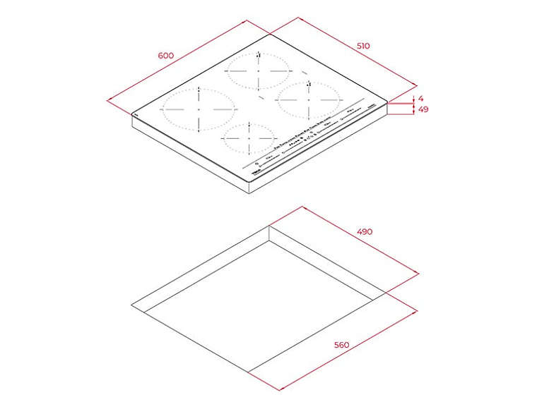ENCIMERA ELÉCTRICA PLACAS DE INDUCCIÓN TEKA 4 PLATOS IZC 64630 WH MST 11