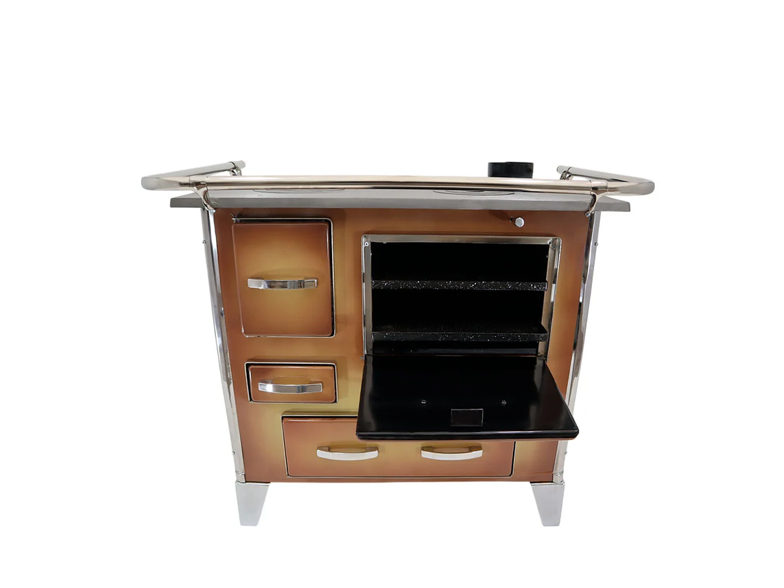 COCINA A LEÑA 4P MODELO MUEBLE 92×62 COLOR DIFUMADO + KIT INSTALACION 6
