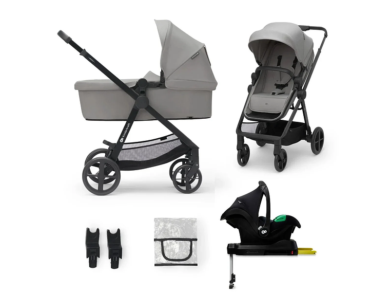COCHE TRAVEL SYSTEM NEWLY 3EN1 GRIS + BASE ISOFIX 5