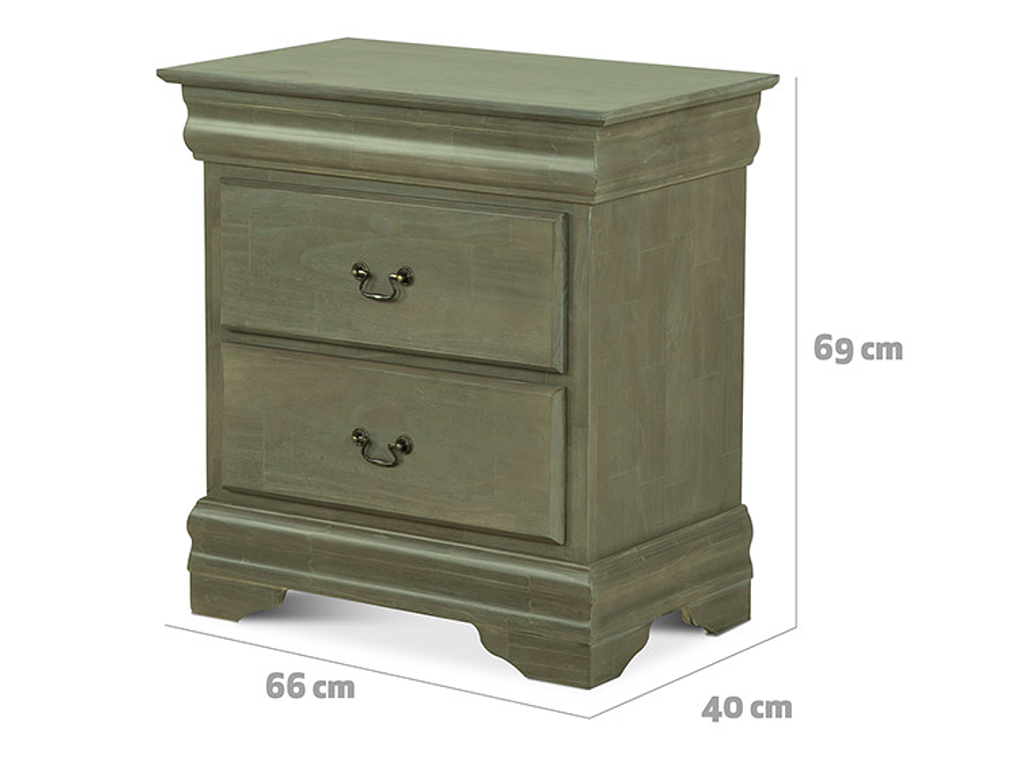 VELADOR CIC MIRO MADERA 2 CAJONES OLIVA 3