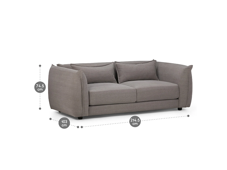 SOFÁ ROSEN HART 3 CUERPOS TAUPE LEGIADO 3