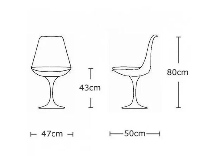 PACK 4 SILLAS TULIP FUTURISTA BASE TULIP NÓRDICO 4