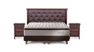 JUEGO DE DORMITORIO ROSEN CAMA EUROPEA NEST 2 PLAZAS + MADERAS BRERA