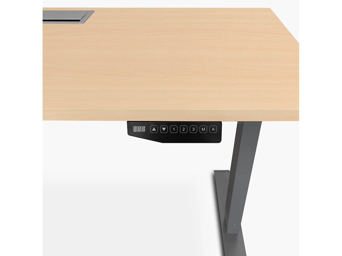 ESCRITORIO FORM OFFICE COSMO ELÉCTRICO CON PASACABLES 120X60 METAL 4